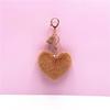 Llavero de Borla Corazón de Durazno Lindo Colgante para Bolso Llavero de Felpa con Forma de Corazón Colgante Creativo Pequeño Regalo