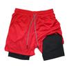 2026 Verão Seda de Gelo Secagem Rápida Malha Masculino Camada Dupla Shorts Respirável Fitness Esportes Shorts de Praia Liso Fábrica