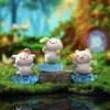 Caja sorpresa Bibosen Friends Club, figuras pequeñas de animales de resina de moda, decoraciones populares para escritorio y coche, regalos para amigos