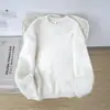 Suéter de punto de color liso cálido para otoño e invierno, suéter de cuello redondo holgado, suave y esponjoso, de estilo retro moderno japonés para hombre