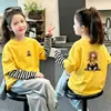 Camiseta de manga larga a rayas de patchwork 100% algodón puro, colección primavera/otoño 2026, top elegante y versátil para bebés y niñas, camiseta básica para niños