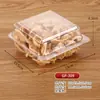 Caixa de embalagem plástica transparente para bolo de pêssego caixa de embalagem para biscoito pão bolo caixa de embalagem plástica descartável PET para confeitaria