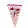 Nueva Colección de Banderines Triangulares con Temas de Dibujos Animados para Decoración de Fiestas de Cumpleaños y Festividades, Accesorios y Pancartas