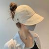 Sombrero de Sol de Otoño con Protección Solar, Sombrero de Cubo Ajustable de Copa Abierta, Apto para Cola de Caballo, Plegable, Sombrero para Adulto de Secado Rápido