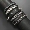 Pulsera de Cadena Estilo Punk Multicapa Nueva Europea y Americana para Hombre Pulsera Personalizada Correa de Muñeca Pulsera con Remaches Hip-Hop Accesorios