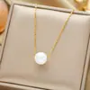 Colar requintado de aço titânio de corpo inteiro para venda quente transfronteiriça banhado a ouro real 18K feminino ins corrente de clavícula vermelha da internet joias não desbotam