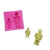 Molde de chocolate artesanal robô uma variedade de blocos de construção molde de bolo DIY silicone ferramentas de panificação de açúcar