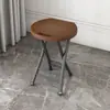 Taburete plegable de plástico, portátil para uso doméstico, taburete pequeño para adultos, taburete alto para exteriores, taburete redondo simple engrosado, silla para dormitorio