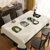 Toalha de mesa estilo retrô americano, à prova d'água e à prova de óleo, lavável, toalha de mesa retangular para jantar, luxo leve com um toque de alta qualidade, novo modelo 2025 para mesa de centro