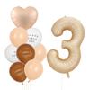 Nuevo globo de látex de aluminio de 40 pulgadas con diseño de amor digital en color caramelo para bebé, feliz cumpleaños