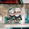 Pingente Transfronteiriço para Casais, Presente de Casamento para Amigos, Presente Comemorativo, Decoração de Casa, Desenho Animado Fofo Idoso Acrílico Criativo Ornamento de Carro