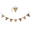 En stock Color Bandera Triángulo de Madera Cadena de Banderas Bandera de Feliz Cumpleaños Fiesta de Boda Banner Colgante Accesorios para Fotos de Bebé