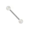 Brincos de Aço Inoxidável Colorido Acrílico Translúcido para Hélice e Piercings de Língua - Venda Quente Transfronteiriça