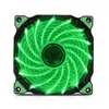Luz azul luz vermelha luz verde 15 luzes fita 12cm ventilador luminoso ventilador de resfriamento para gabinete de computador luz LED brilho