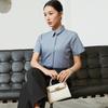 Verano Nuevo Camiseta Moldeadora de Manga Corta Profesional Elegante Ropa de Trabajo Ajustada Adelgazante en stock Camisa Blanca a Prueba de Tres para Mujer
