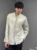 Nuevo cárdigan de manga larga color albaricoque con cuello mao estilo chino, modelo 2026, para hombre, uso en las cuatro estaciones, estilo ligeramente maduro, camisa única y no repetitiva