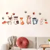 BR0132F lindos dibujos animados versión Q hongo arce animal pequeño autoadhesivos para pared sala de estar habitación infantil pegatinas de decoración