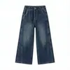 Pantalones para Niñas 2026 Otoño Nuevo Estilo: Pantalones de pierna ancha patchwork, Pantalones de pierna recta, Pantalones vaqueros ajustados para estudiantes de secundaria y preparatoria