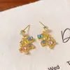 Pendientes Colgantes de Plata con Diamantes Incrustados de Caballo Estilo Coreano, Lujo Accesible, Personalizados, Pendientes de Gama Alta, Pendientes Elegantes Exquisitos y Versátiles para Mujer
