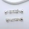 Cobre Banhado a Ouro Cor de Alta Retenção Corrente Fecho Simples Pulseira Colar Fecho Artesanal DIY Acessório de Joia Materiais Atacado