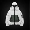 Moletom com Capuz Estampado Leve de Lã Polar Outono Novo Jaqueta Solta para Homens e Mulheres Capuz Duplo Outono e Inverno Casal