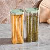 Latas selladas de plástico de grado alimenticio, caja de almacenamiento de cereales para la cocina, frasco transparente para almacenar bocadillos y té seco para el hogar