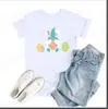 Nova camiseta casual estampada de manga curta solta estilo europeu e americano para mulheres 2