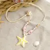Collar de Estrella de Mar de Cerámica Estilo Sudeste Asiático para Mujer Estilo de Nicho para Vacaciones Temperamento Costero Cadena para Clavícula Cadena para Suéter Accesorios Venta al por Mayor