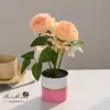Flores Artificiales Transfronterizas Rosa Bonsái Flores Artificiales Decoración del Hogar Plantas Verdes Artificiales Fiesta de Boda Interior Plantas Artificiales en Maceta
