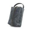 Suministro de Comercio Exterior Piel Crazy Horse Power Bank Bolsa de Almacenamiento para Accesorios Digitales Cremallera Portátil Bolsa de Almacenamiento para Auriculares y Cables de Datos