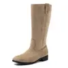 Botas 2027 Moda Primavera Tacón Bajo Tacón Grueso Botas de Media Caña Comercio Exterior Talla Grande 43 AliExpress TEMU Botas para Mujer