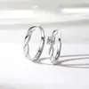 Anel Galáxia Brilhante para Homens e Mulheres um Par de Anel Aberto de Luxo Leve de Nicho Anel Mobius da Moda Anel de Casal