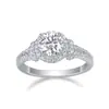 Anillos Personalizados Europeos y Americanos de Moda para Mujer, Anillos de Plata S925 de Alta Calidad, Lujo Accesible con Moissanita que No se Desvanece, Procesamiento Personalizado