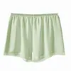 Shorts de seguridad de verano finos y holgados para mujer, anti-exposición, borde que no se enrolla, shorts de seguridad de tres puntos de seda helada, adecuados tanto para usar por dentro como por fuera