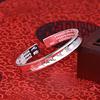 Pulsera de apertura de moda Pulsera plateada de seis caracteres de la verdad Pulsera retro de moda para hombres y mujeres Pulsera ajustable Lote de fábrica