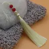 Yixiangfei 10cm borla con borlas y cuentas marcapáginas ropa infantil sombrero colgante manualidades cheongsam adornos para hombros de nube
