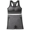 Roupa Íntima Calça Esportiva de Comércio Exterior Sutiã Push-up de Costas Lindas À Prova de Choque Respirável Absorvente de Suor Confortável Conjunto Colete de Yoga