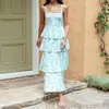 Otoño 2026 Nueva Ropa de Mujer Moda Femenina de Comercio Exterior Europeo y Americano Vestido de Tirantes con Estampado Floral Fresco Falda Larga