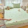 Sábanas Ajustables Estampadas de Algodón Pieza Única Sábanas para Cama de Dormitorio Estudiantil Cubre Cama Protector de Colchón Juego de Tres Piezas Universal para Todas las Estaciones