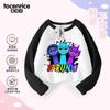 Camiseta Infantil de Manga Comprida Rhythm Box sprunki Primavera e Outono Nova Roupa Fina Infantil Caixa de Música Moderna