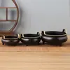 Quemador de Incienso de Latón de Tres Patas y Dos Orejas, Quemador de Incienso Grande para Interiores para Uso Doméstico, Adecuado para Ofrecer Incienso a Buda, con un Soporte para Varillas de Incienso