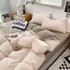 Conjunto de cama de quatro peças 'Feijão da Sorte' no atacado, capa de edredom de três peças, lençol de solteiro para dormitório estudantil, fronha, conjunto de duas peças