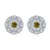 Aretes de moda europeos y americanos aretes de plata 925 aretes redondos de fila de circonitas taladradas aretes de diamantes completos estilo ins aretes de doce piedras de nacimiento