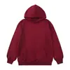Sudadera con capucha de forro polar de algodón de otoño de 300 g con texto impreso, color liso, ropa de trabajo para otoño e invierno, uniforme de grupo, corte holgado, hombros caídos, mangas largas