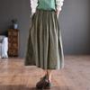 Doce estilo japonês estilo fresco Mori saia floral feminina primavera e verão nova saia de algodão com cordão na cintura A-line