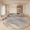 Alfombra Redonda de Imitación Lana Moderna y Sencilla para Sala de Estar 2024 Nueva Alfombra Roja Popular para Piso de Dormitorio Lavable en Casa