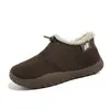 Botas de neve casuais femininas, com forro de fleece, sola grossa e de calçar, um item popular transfronteiriço, quentes e antiderrapantes para o inverno, com sola macia, perfeitas para mães