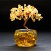 Árbol de Citrino Explosiones Transfronterizas Cornucopia Té Grava de Cristal Natural Árbol de la Riqueza Decoración Creativa para el Hogar Hecha a Mano