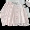 Pijama para Niñas, Manga Larga Primavera y Otoño, Algodón Nube, Dibujos Animados Lindos, Pequeñas Flores, Niños Medianos y Grandes, Conjunto de Ropa para Casa, Estilo Otoño
