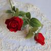 Retro Americano Rosa Búlgaro Flor Artificial Flor de Seda Sala de Estar Mesa de Jantar Decoração Adereços Buquê de Flores Artificiais